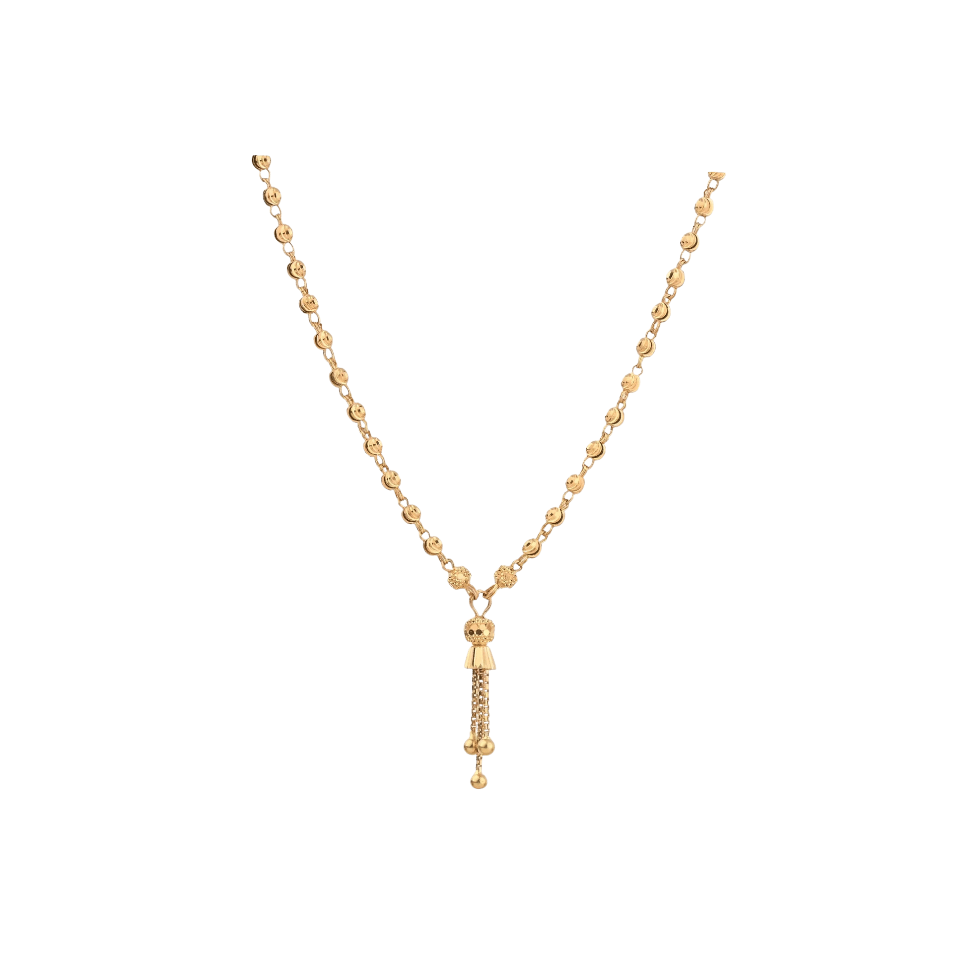 Traditional Gold Beaded Choker Necklace – Ethnic Festive Jewellery (SD_CH6)