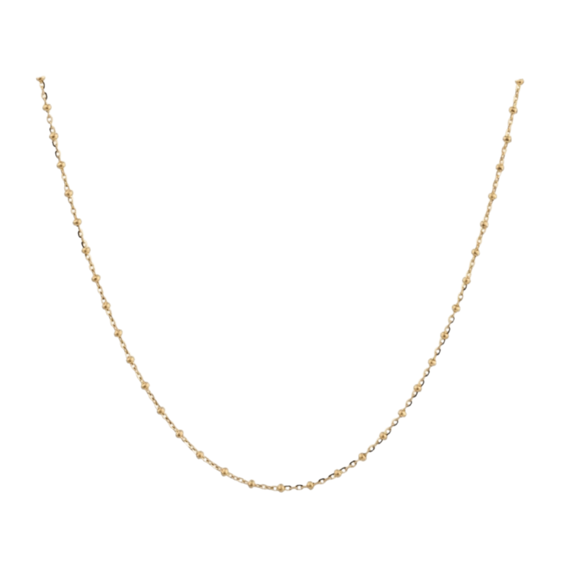 Bead Stream Gold Chain-Simple Everyday Fine Jewellery (FC8)