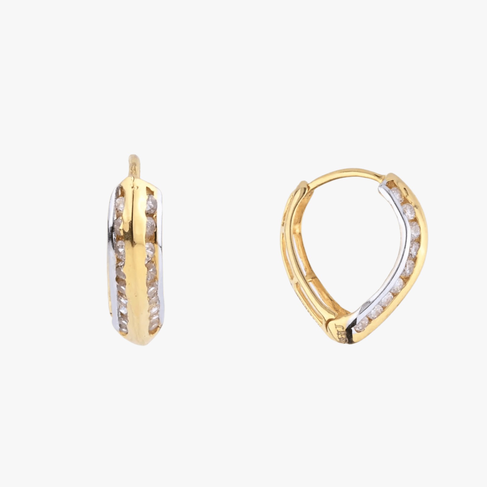 Bali Hoop Earrings in Black Enamel Finish (AY_ER_BL_U5 ) - Image 2