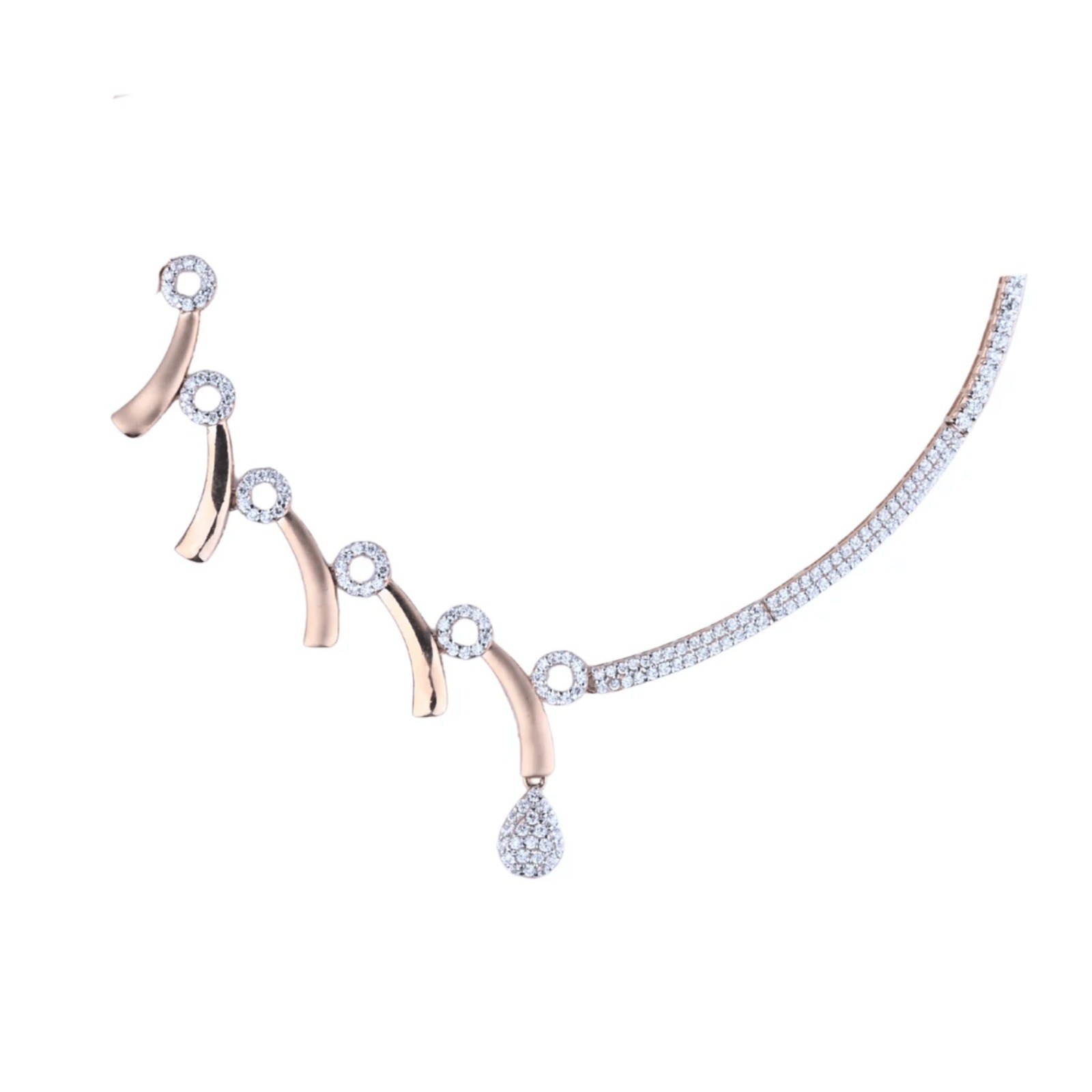 Gold Plated Designer Necklace with Pearl Charms (MG_NK3 ) - Image 2