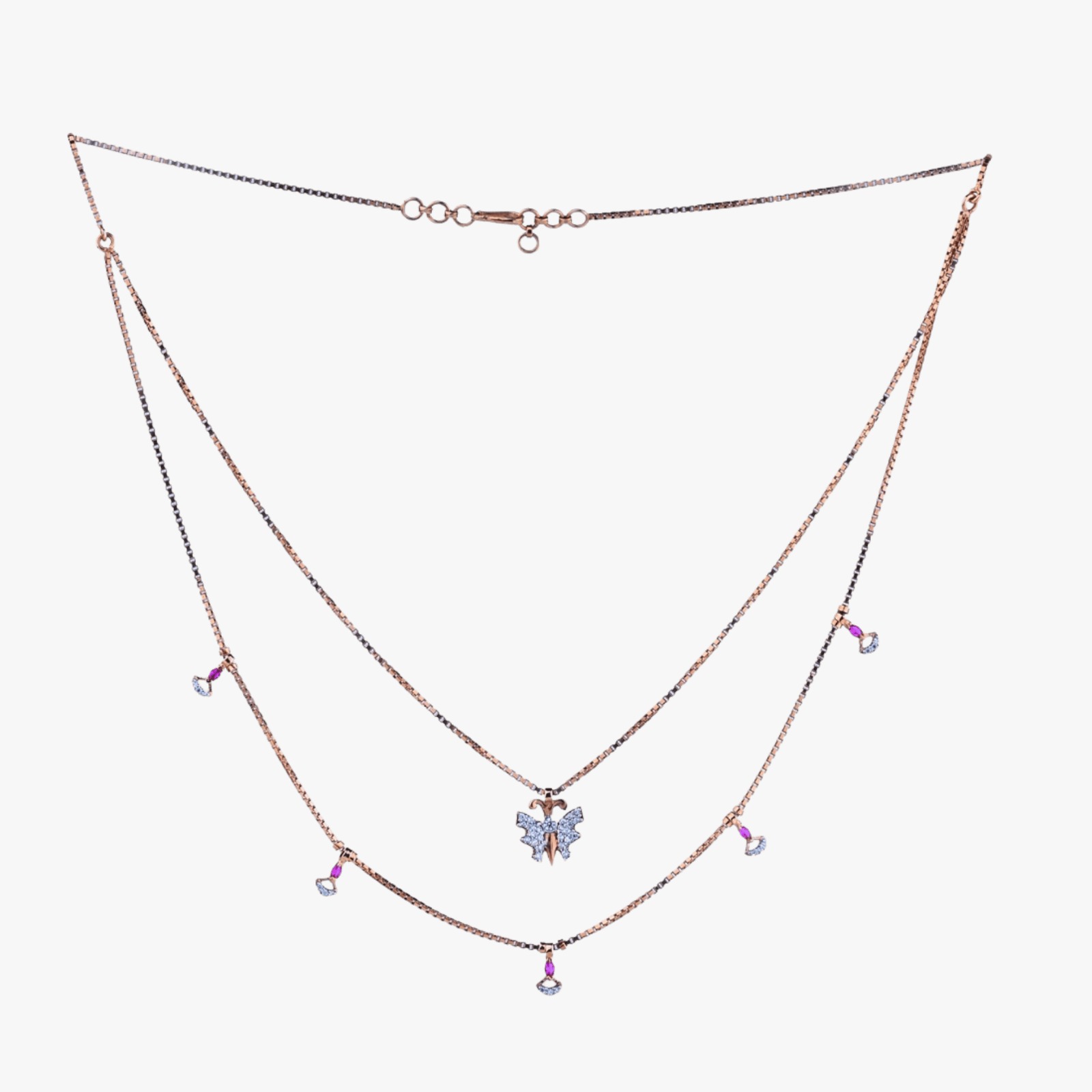 Delicate Charm Gold Necklace – Whimsical Elegance (1/62819)