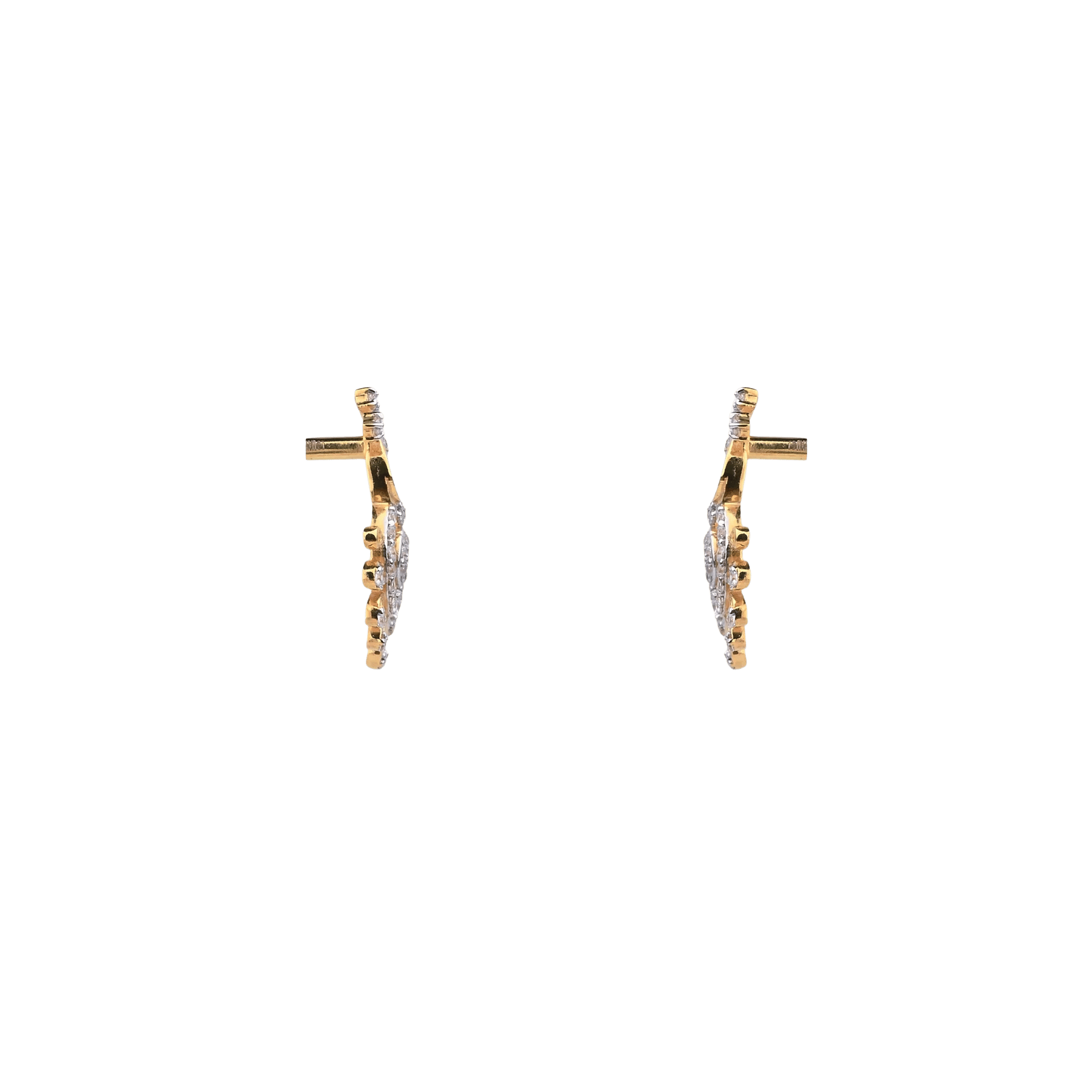 Peacock Inspired Diamond Finish Gold Necklace Set (1/52849) - Image 2