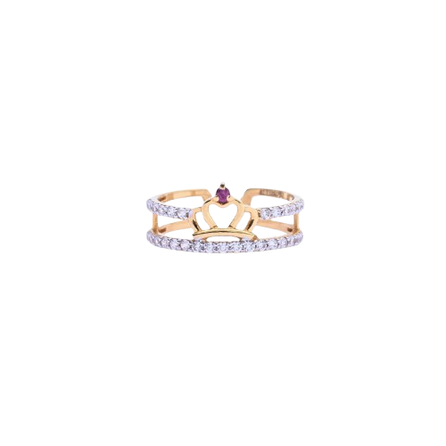 Queen Gold & Ruby Ring – Vibrant Elegance (1/53555)